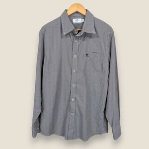 Georgia Bulldogs UGA Southern Tide Performance Button Shirt Men Large Black Gray